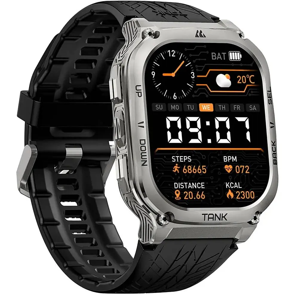 Смарт-годинник тактичний Kospet Tank M3 Silver (KTM0003S) - фото 2