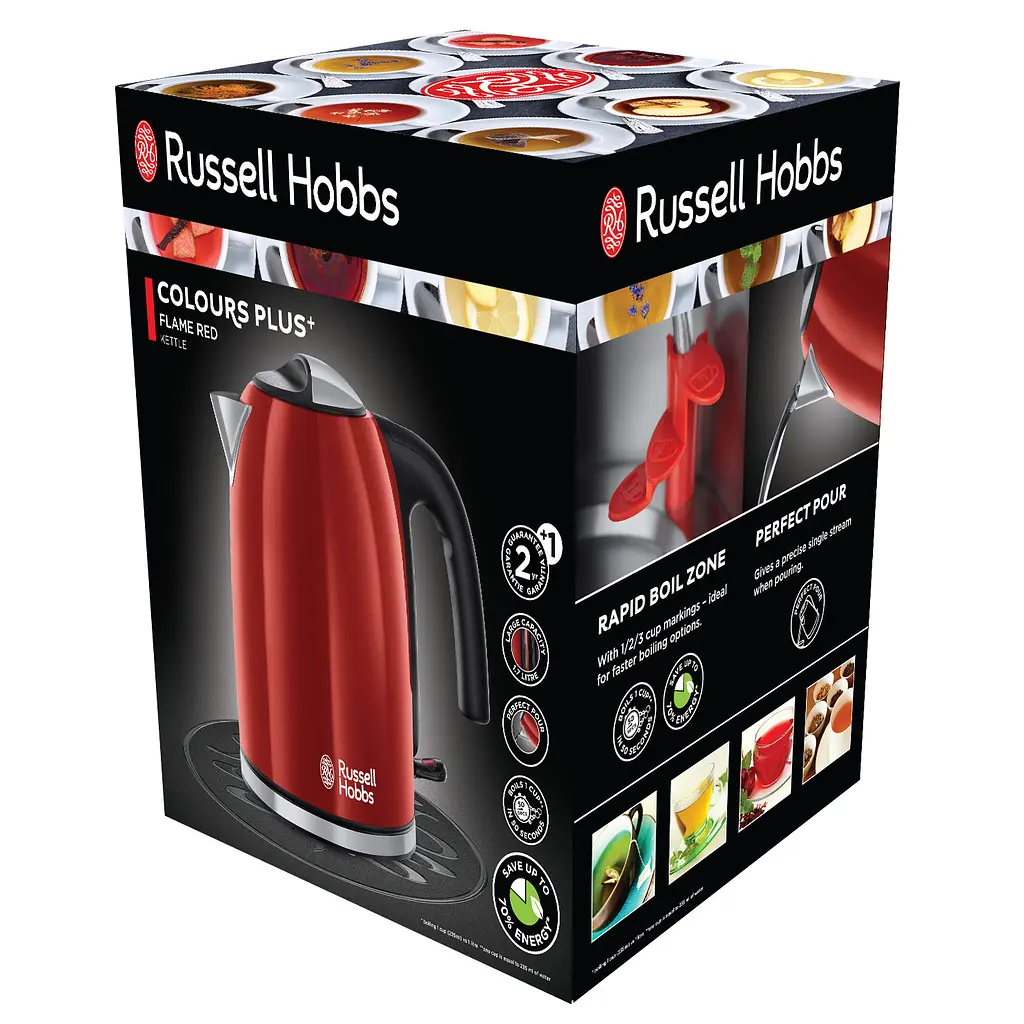 Електрочайник Russell Hobbs Colours Plus Flame Red 20412-70 - фото 2