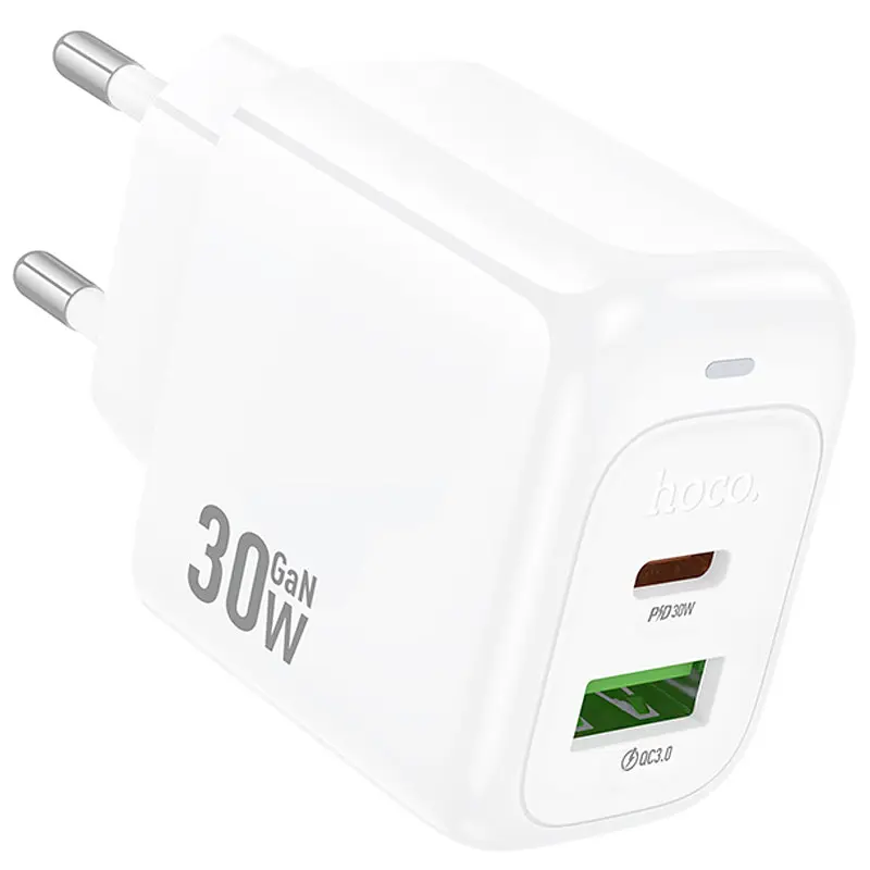 МЗП Hoco CS55A Surplus PD30W+QC3.0 (1USB-A/1C) White - фото 4