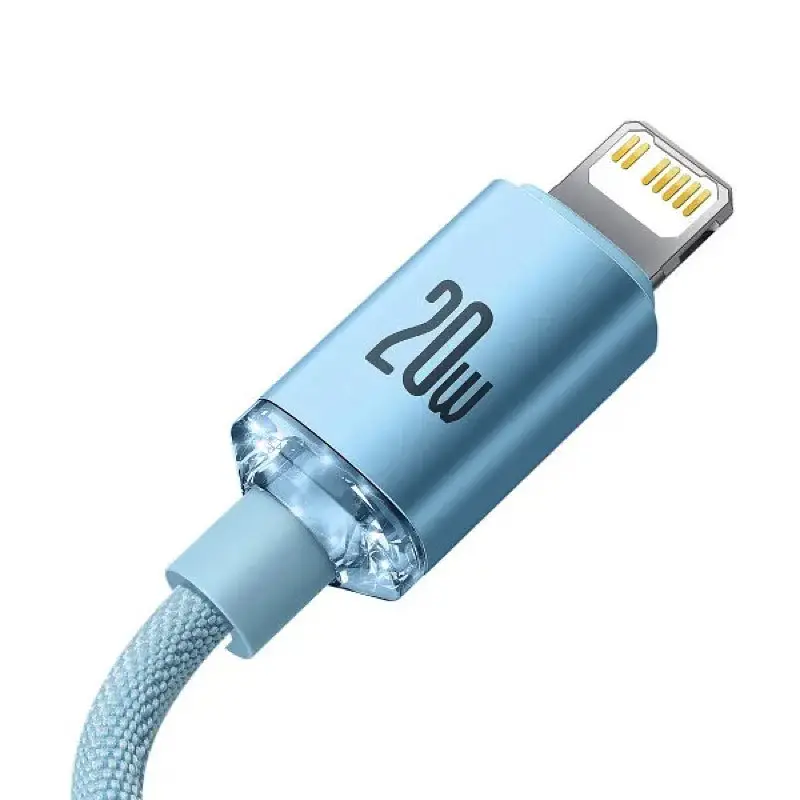 Кабель Baseus Gem Fast-Charging Data Cable USB-C to iP 20W 1 м Galaxy блакитний - фото 3