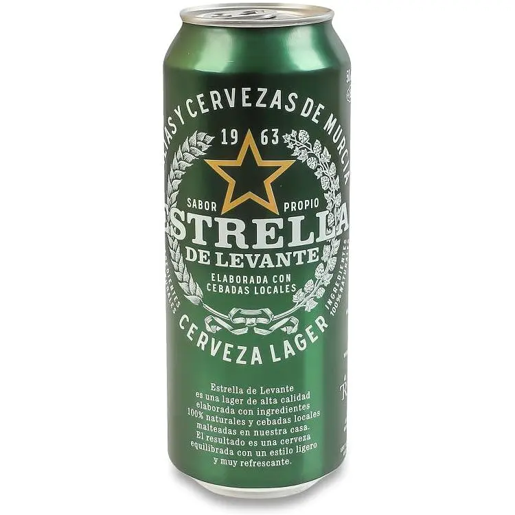 Пиво Estrella de Levante світле 4.8% з/б 0,5 л - фото 3