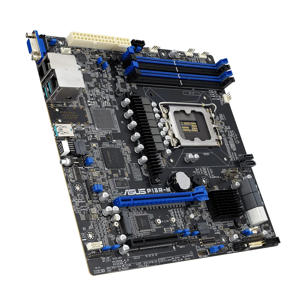 Материнская плата Asus серверная P13R-M s1700 C262 4xDDR5 M.2 mATX - фото 2