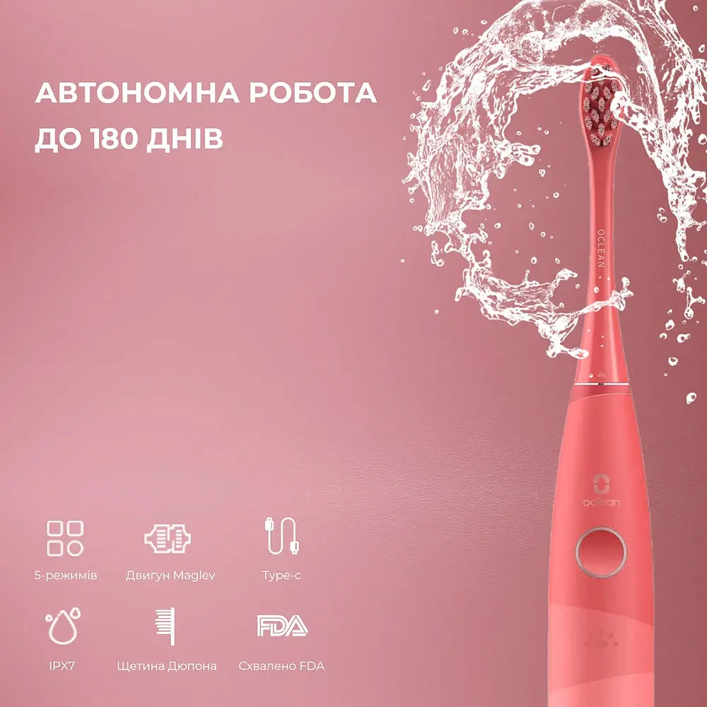 Електрична зубна щітка Oclean Find Duo Set Electric Toothbrush Red and Blue 2шт [79822] - фото 6