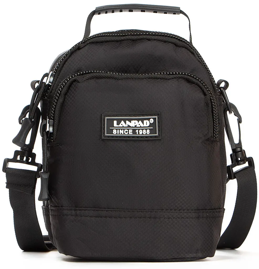 Сумка чоловіча LANPAD Чорний 15х19х8 см (LAN61028 black) - фото 2
