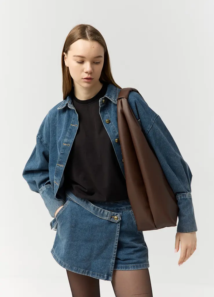 Жіноча сумка Sambag HOBO L шоколадна 34 х 37 х 16 см (53300020) - фото 4