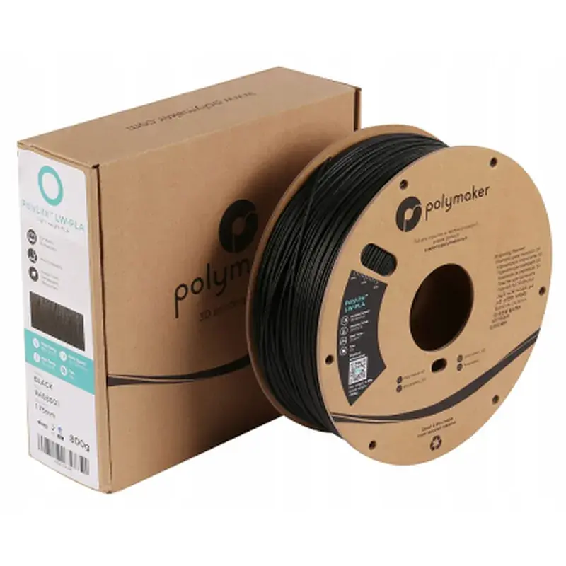 Пластик для 3D-принтера Polymaker PLA POLYLITE LW 1.75 mm 0,8kg BLACK (PA08001) - фото 4