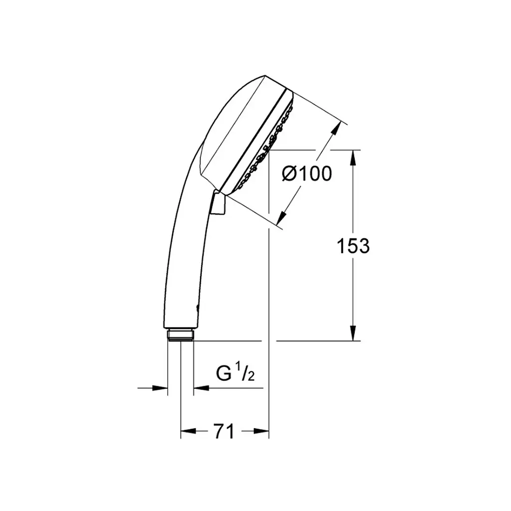 Ручной душ Grohe Vitalio Comfort 100 26094000, Хром - фото 2