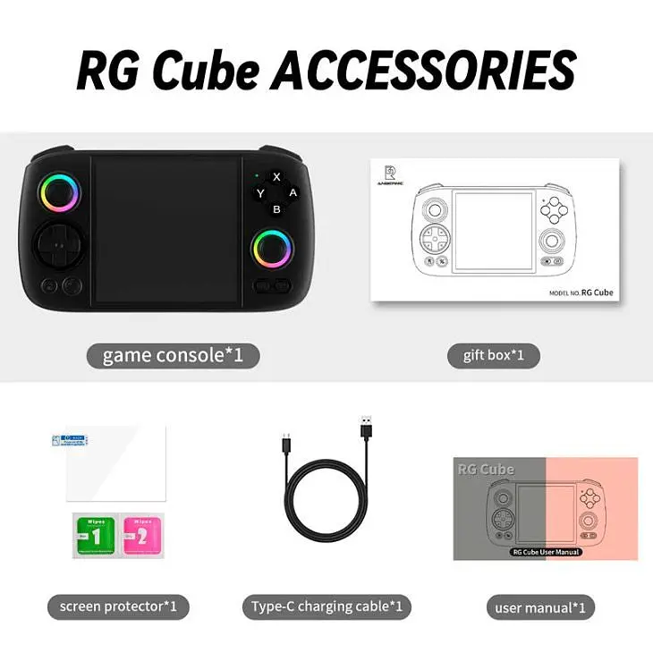 Ретро ігрова приставка Anbernic RG Cube 128GB Black [109009] - фото 4