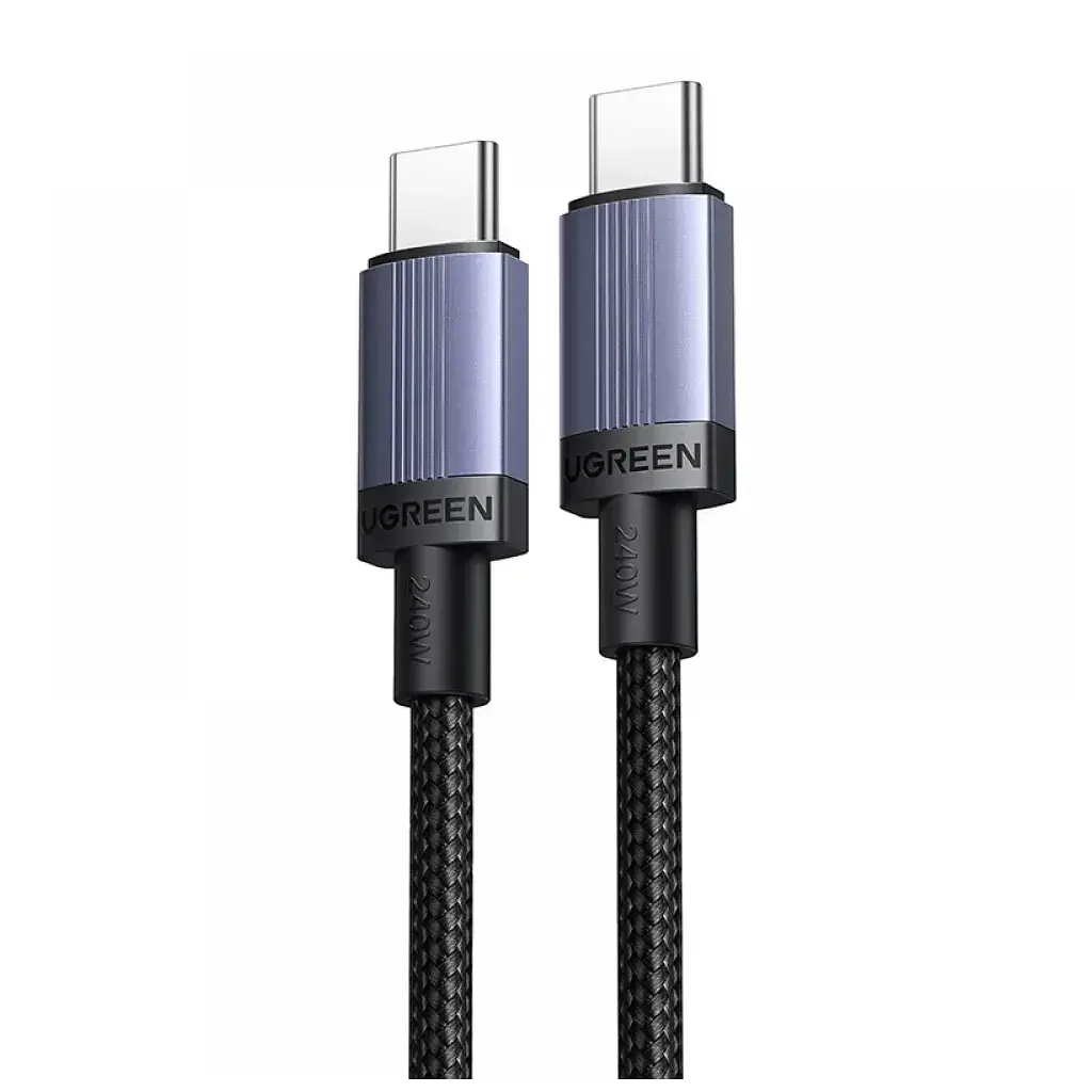 Дата кабель USB-C to USB-C 0.5m 100W 480Mbps black Ugreen (65831) - фото 2