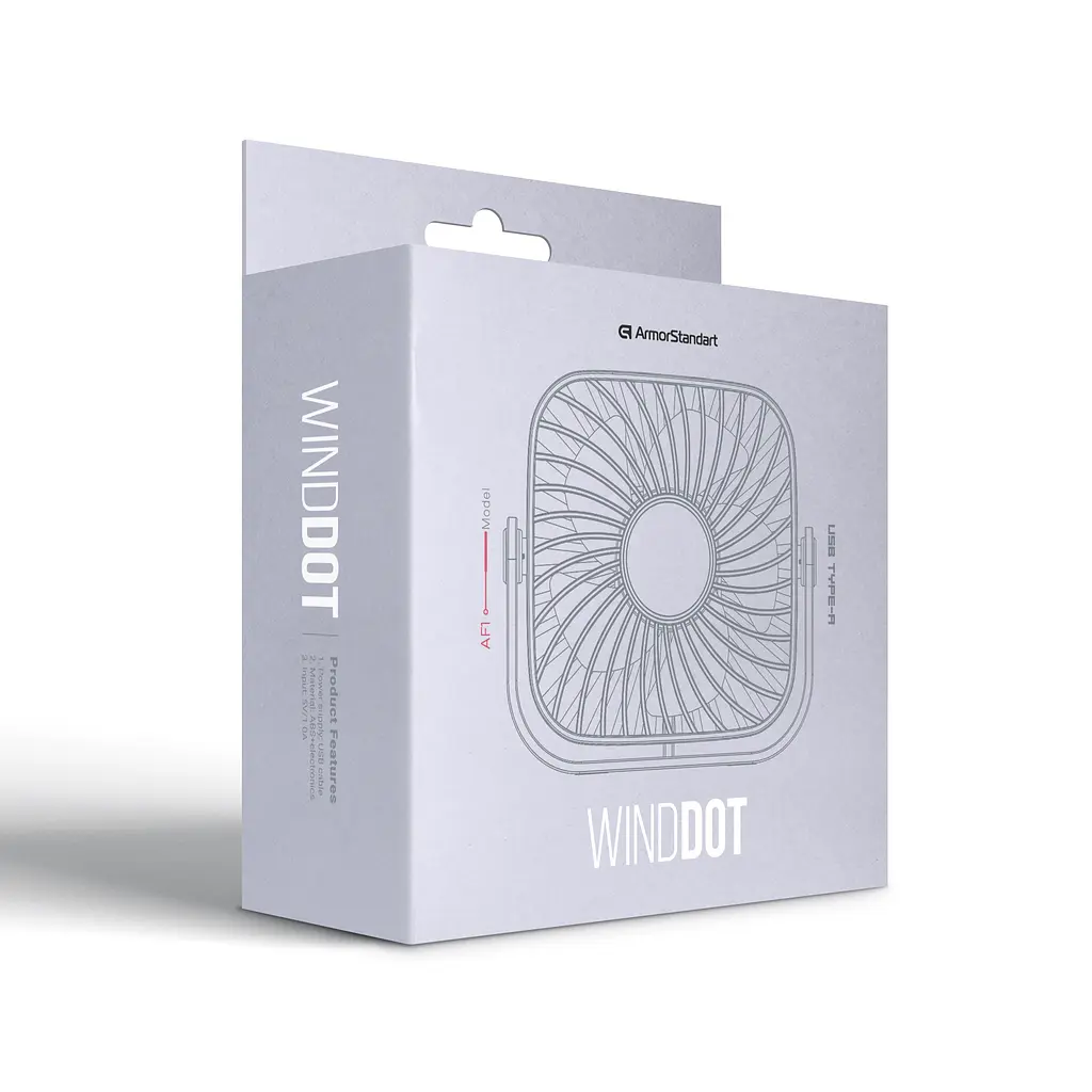 Настільний вентилятор ArmorStandart WindDot AF1 USB-A White (ARM85146) - фото 2