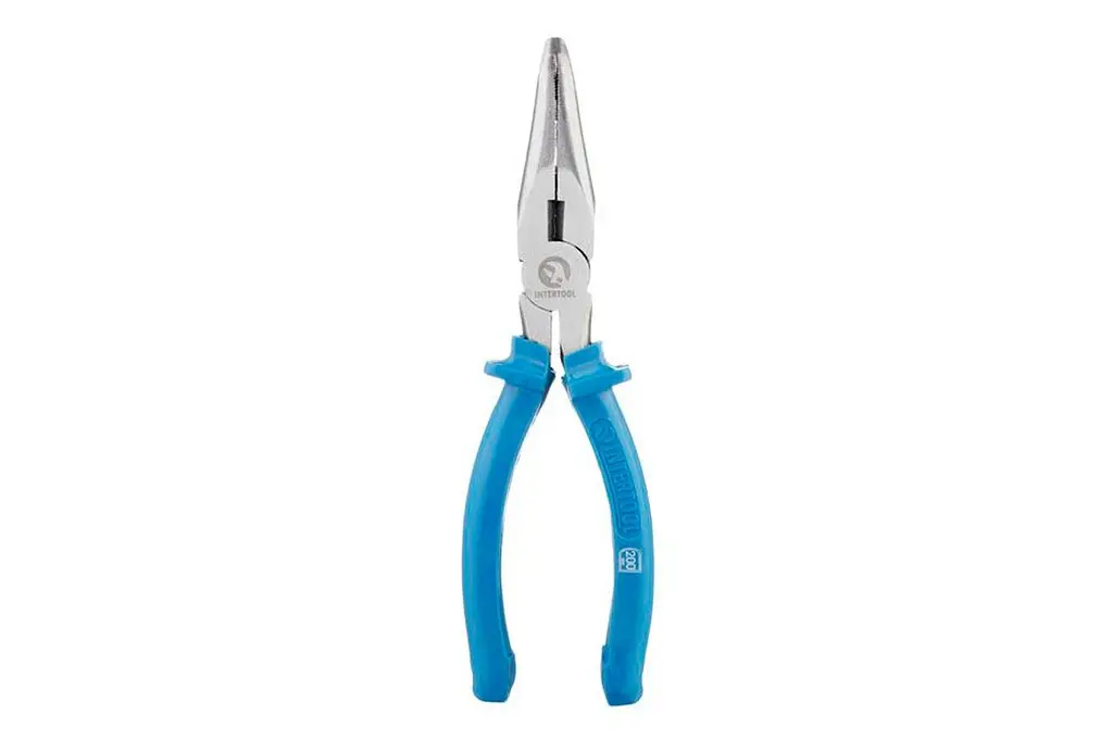 Длинногубцы изогнутые Intertool 200 мм American type HT-0126 - фото 2