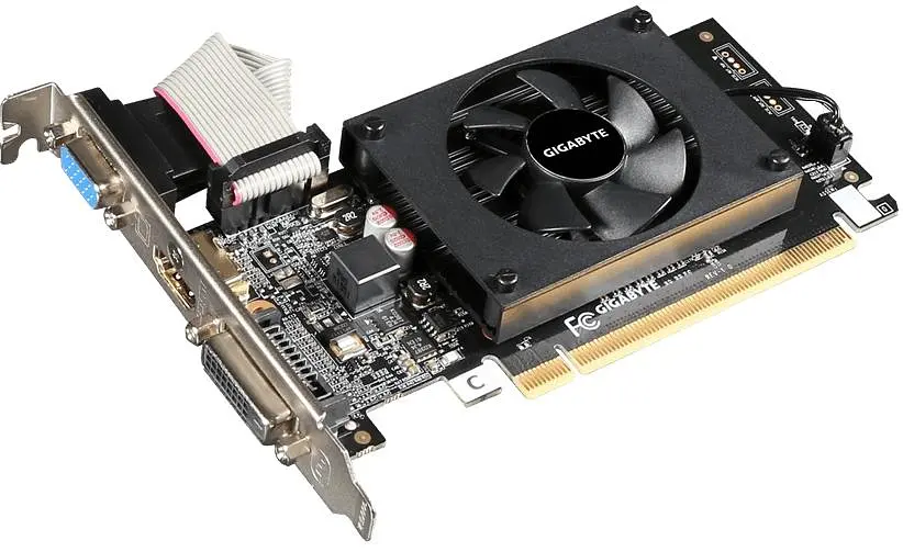 Видеокарта Gigabyte GT 710 2Gb (GV-N710D3-2GL) (GDDR3, 64 bit, PCI-E v2.0) - фото 3