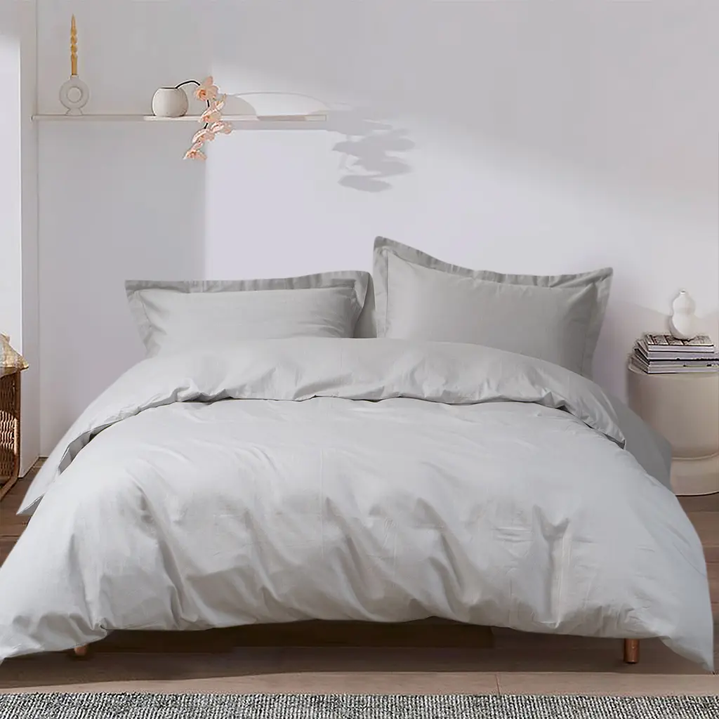 Постельное белье сатин Lotus Home - Dakota Modern серый полуторный - фото 2