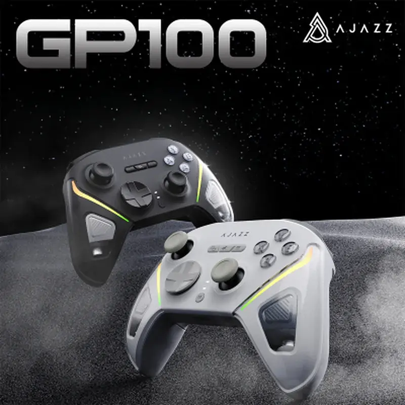 Геймпад Ajazz GP100S 2.4G/BT/USB Switch/PC/iOS/Android RGB White (GP100S-W) - фото 6