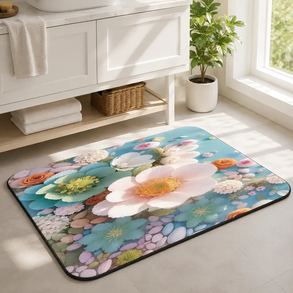Килимок у ванну 40×60 см — вологопоглинаюче покриття з матеріалу другого покоління, абсорбуючий антиковзкий KT9000345 - фото 7