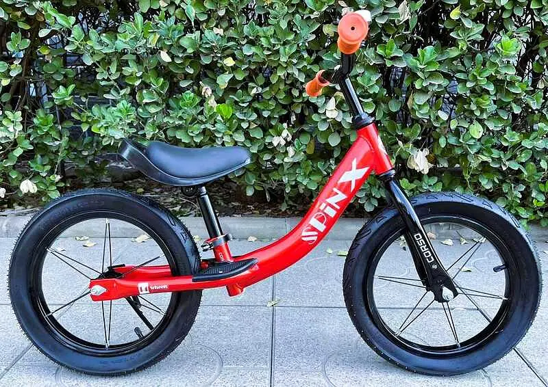 Велобіг Corso Spin-X, сталева рама, колесо 14", надувні колеса, підніжка, підставка для ніг, дзвоник PX-280-14 - фото 2