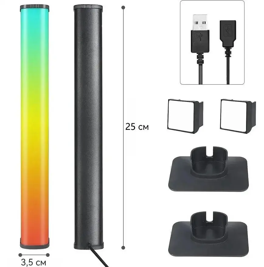 Комплект розумних ламп RGB світломузика 2 шт на робочий стіл Desktop Розумне смарт підсвічування телевізора кімнати Світлодіодні LED панелі з синхронізацією під музику для геймерів ігор стримів ТБ фонова атмосфера нічник світильник з керуванням з телефону - фото 6