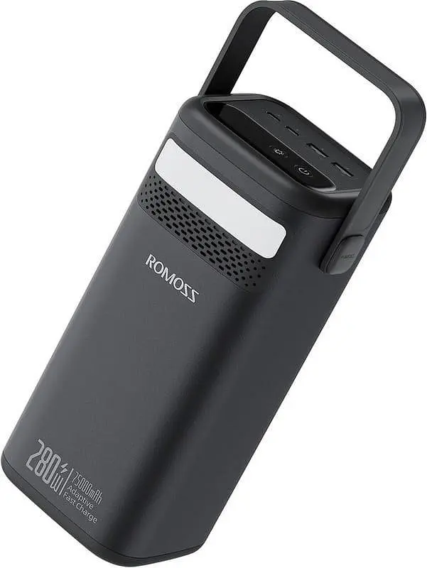 Акумулятор портативний зовнішній 280 ВТ - Romoss Romoss 75000mAh PMT75 280W (PMT75-1E2-2113H) - фото 3