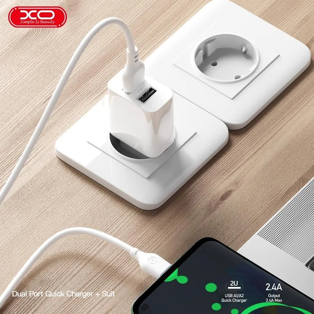 Зарядний пристрій XO 2xUSB QC 3.0 (XO-QC09) - фото 2