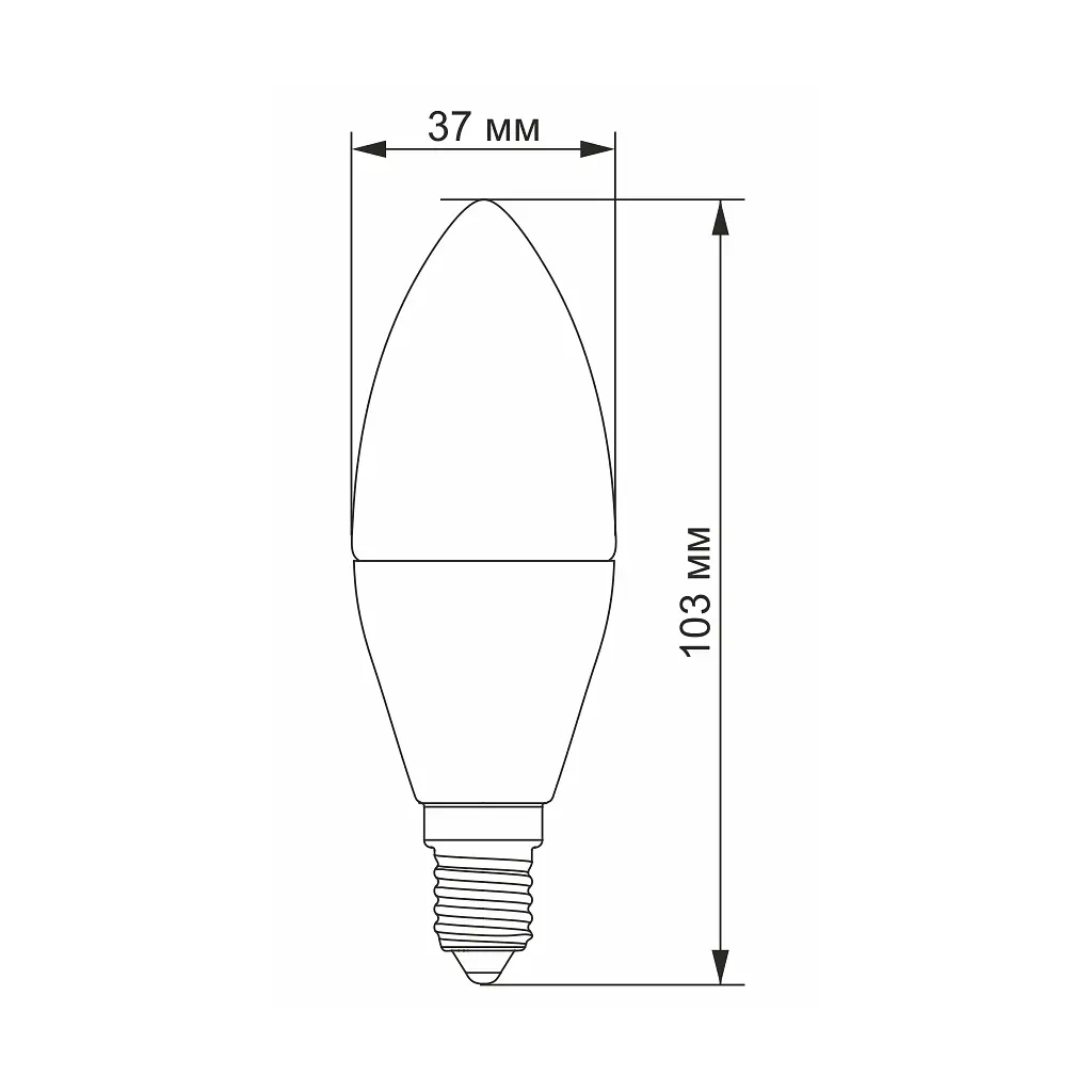 Лампочка Videx LED C37e 7W E14 4100K (VL-C37e-07144) - фото 2