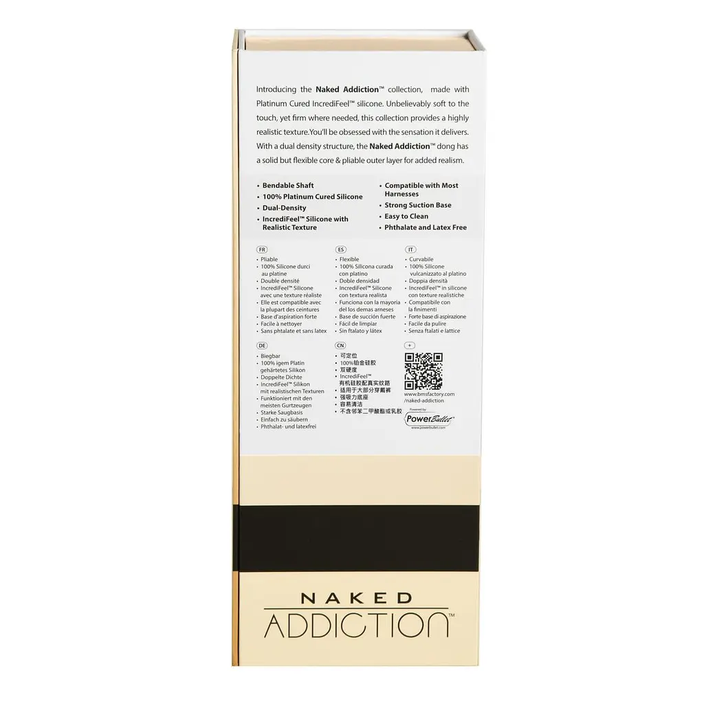 Фалоімітатор Naked Addiction – 9” Silicone Dual Density Bendable Dildo - Vanilla - фото 10