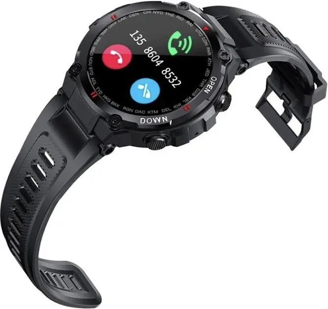 Смарт-годинник Lemfo K22 силіконовий ремінець black black (16358) - фото 5