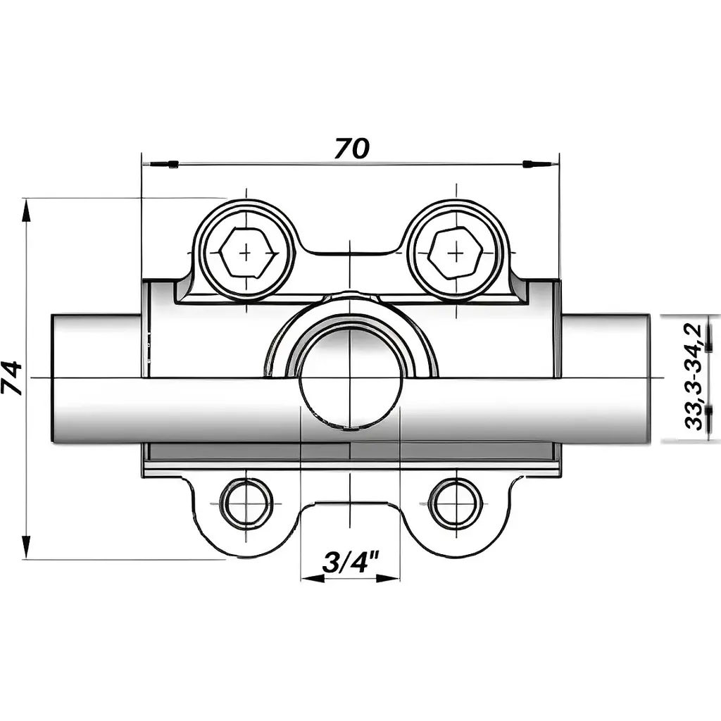 Врізка в трубу з внутрішньою різьбою DN25(33,3-34,2 мм) х 3/4″ OBD AGAflex - фото 3