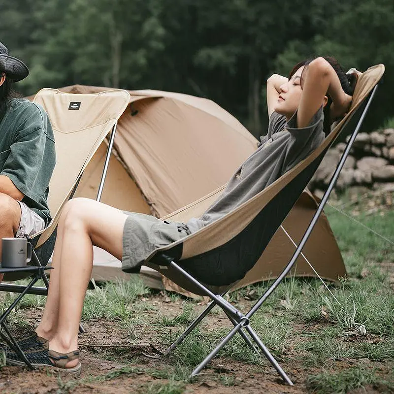 Крісло складане NaturehikeYL06 Alu Folding Moon Chair NH18Y060-Z, бежевий - фото 3