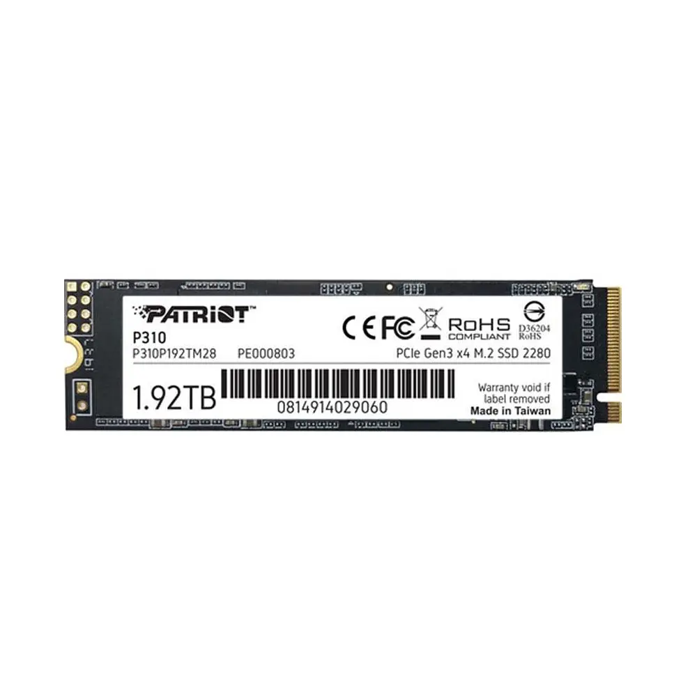Накопичувач SSD M.2 Patriot P310 1920GB NVMe 2280 PCIe 3.0x4 3D NAND TLC (P310P192TM28) - фото 2