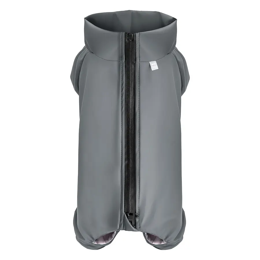 Дождевик для собак Collar Waudog Clothes, водонепроницаемый, S32, В 47-50 см, С 35-38 см, серый - фото 2