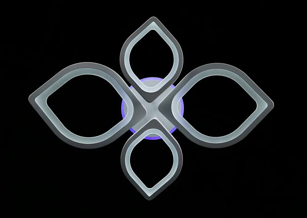 Люстра стельова LED Splendid Ray LK30/2+2+A, 120W, білий, метал, акрил, сучасний стиль - фото 4