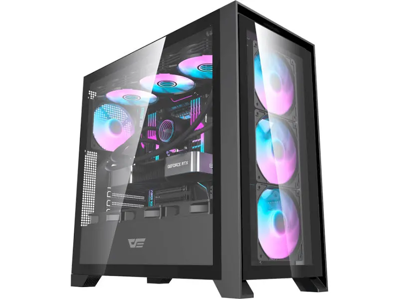 Корпус DarkFlash DRX90 Glass Black - фото 3