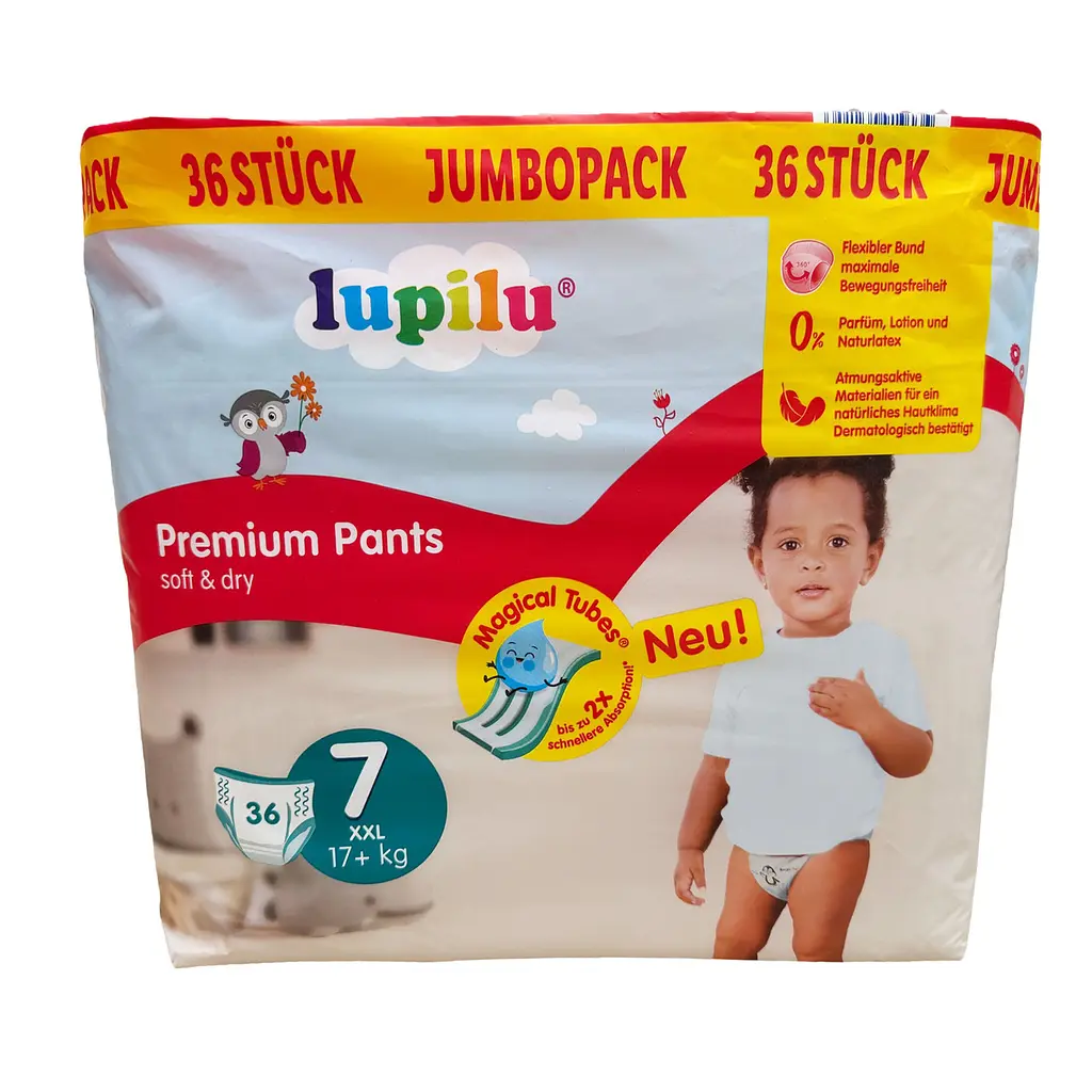 Підгузки-трусики Lupilu Premium 7 (17+ кг) 36 шт