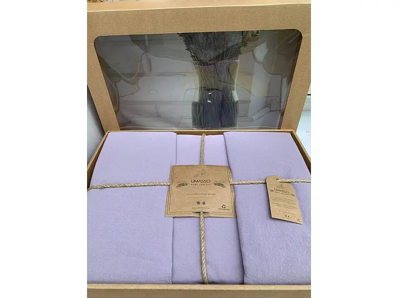 Комплект постільної білизни Standart Naturel Violet Євро Limasso pbe0041883 - фото 4