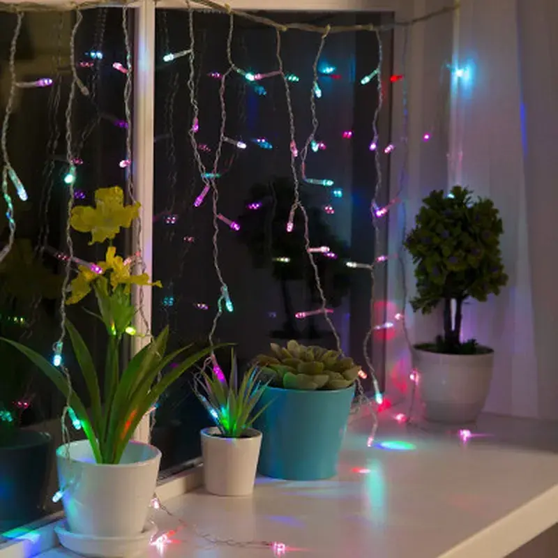 Гірлянда ColorWay Бахрома 3мx0.6м 100Led IP20 кольорова (CW-GF-100L36VMC) - фото 11