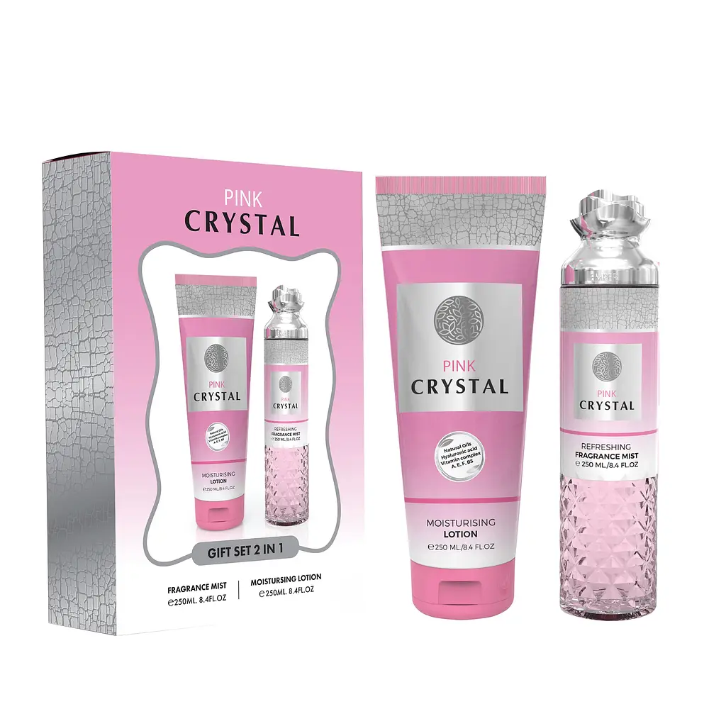 Подарунковий парфумований набір жіночий Emper Pink Crystal body mist 250 мл + лосьйон для тіла 250 мл (MM36015) - фото 2