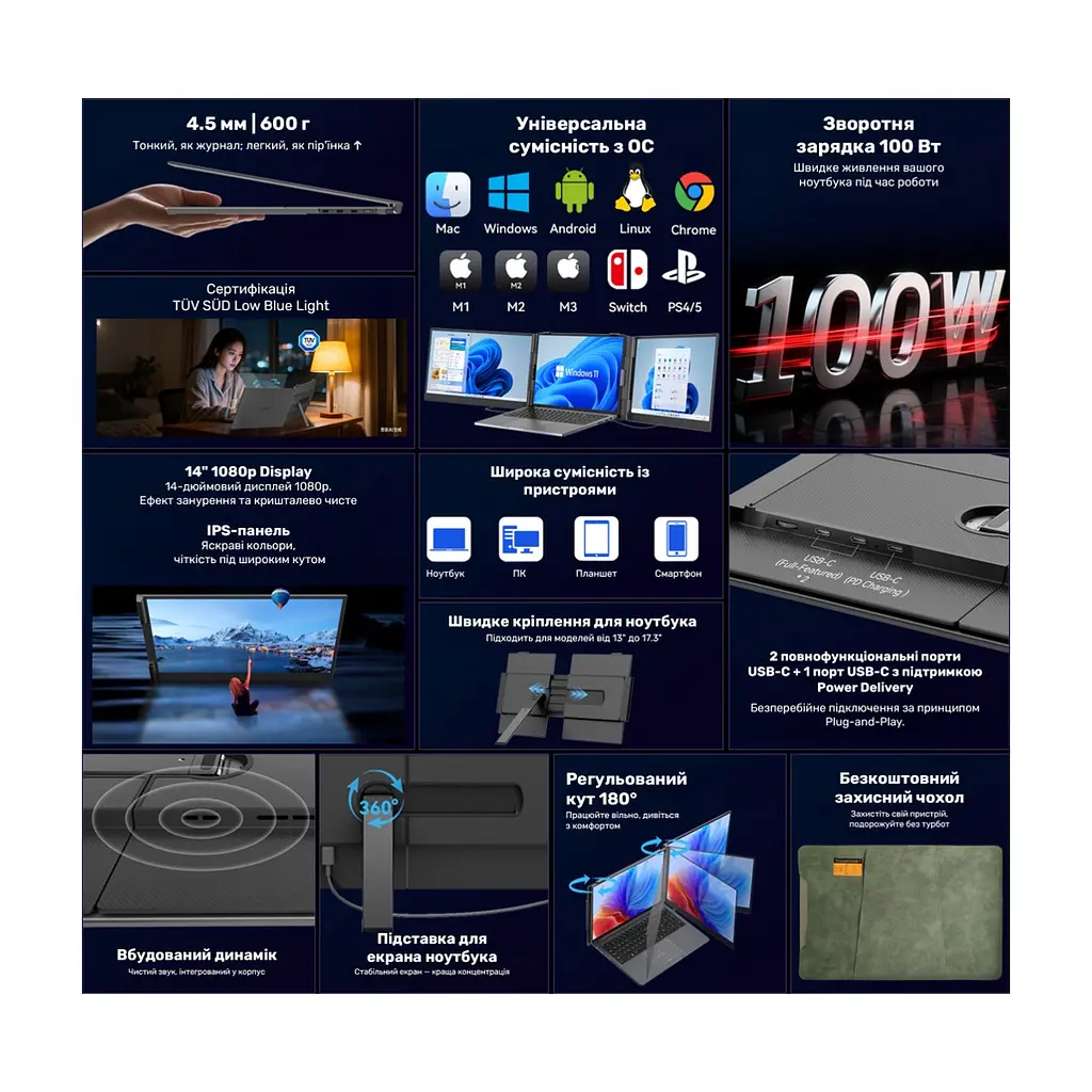 Монитор Blackview Single Screen 14inch (BVSCM6) - фото 6