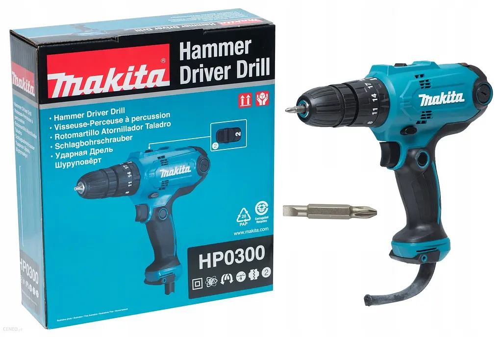 Шурупокрут з ударним режимом мережевий Makita HP0300 (56 Нм, 0.8-10 мм, 320 Вт) - фото 7