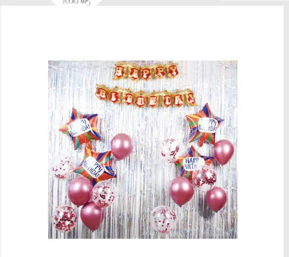 Набір "Happy Birthday" червоний 18 шт