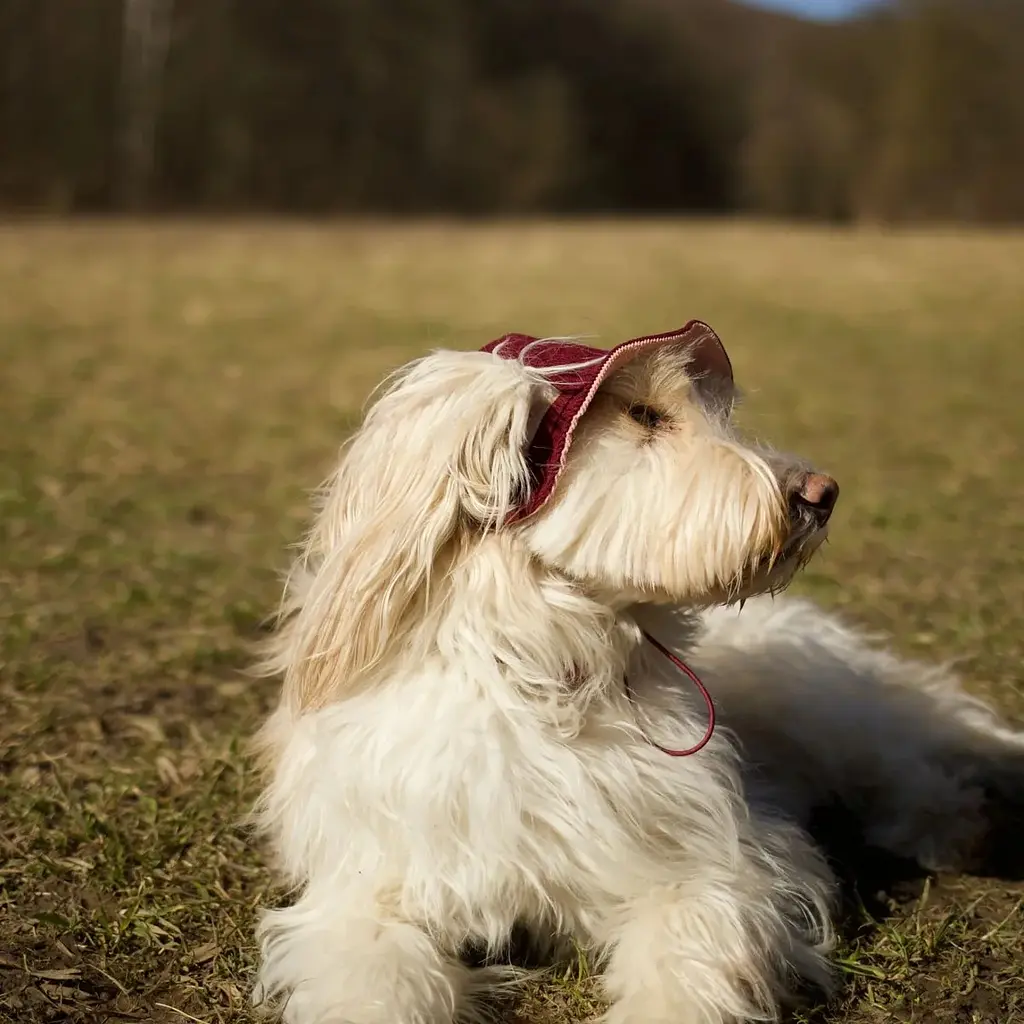 Панама для собак Hat-Dog Бордо "Дуо" вельвет (L) - фото 6