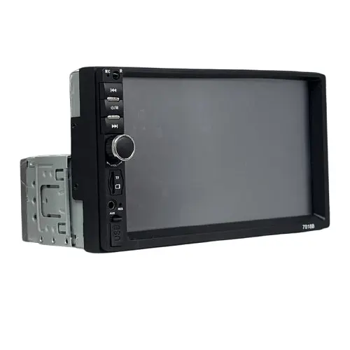 Автомагнитола 1DIN 7018В короткая база с сенсорным экраном Bluetooth USB SD с поддержкой камеры заднего вида Черный - фото 2