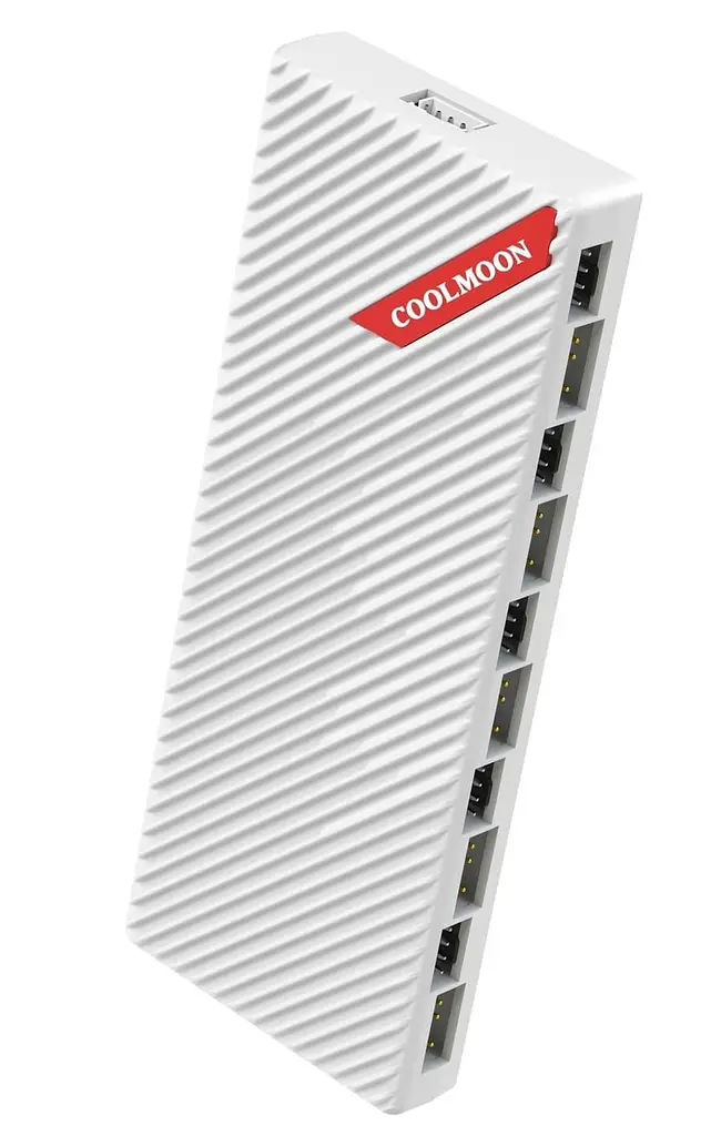 Розгалужувач живлення хаб Coolmoon ARGB/PWM AM10 White (AM10 WHITE) - фото 5