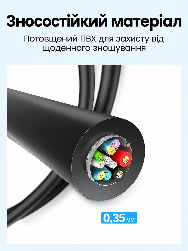 Кабель UGREEN US184 USB-A - USB-C USB 3.0 3 А 1,5 м чорний (20883) - фото 7