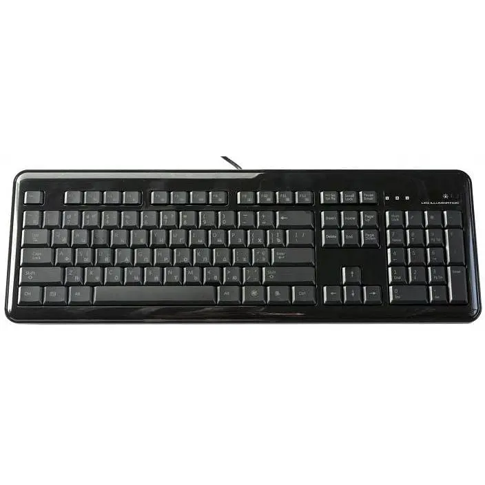 Клавіатура дротова HQ-Tech KB-307F USB з підсвічуванням символів синім - фото 3