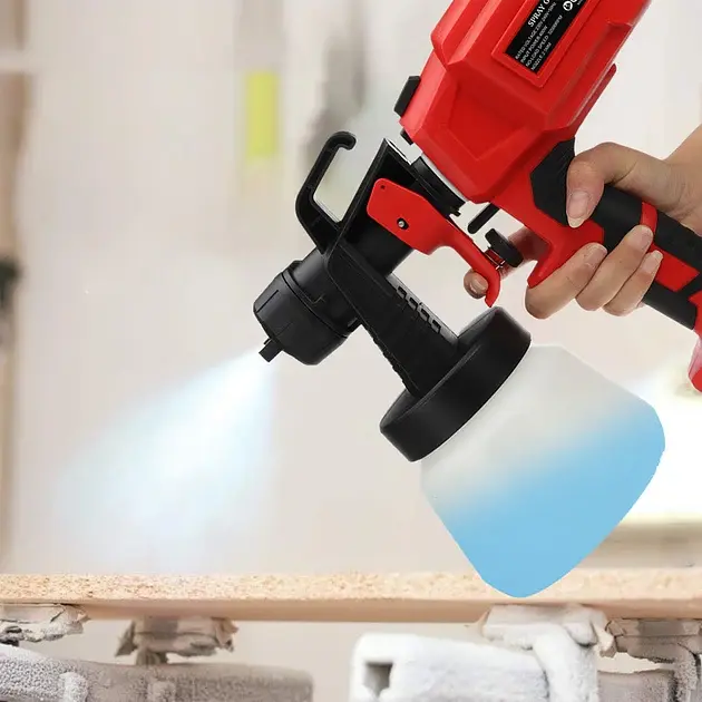 Акумуляторний фарборозпилювач Cordless Paint Spray Gun 0.8L 400W Red - фото 3