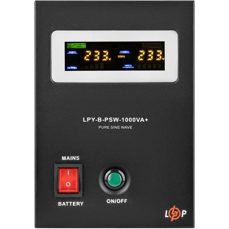 Джерело безперебійного живлення [ДБЖ] LogicPower LPY-B-PSW-1000VA + LPM-GL батарея 12V - 200Ah [5870] [110448] - фото 3