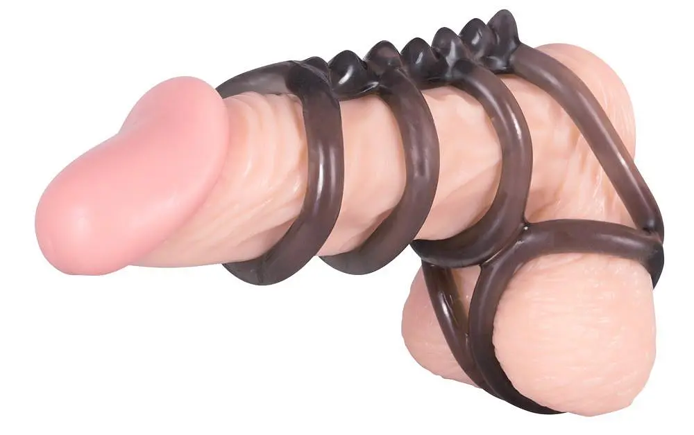 Насадка на пенис Bad Kitty Naughty Toys Cock And Ball Ring 6.5 см черный - фото 4