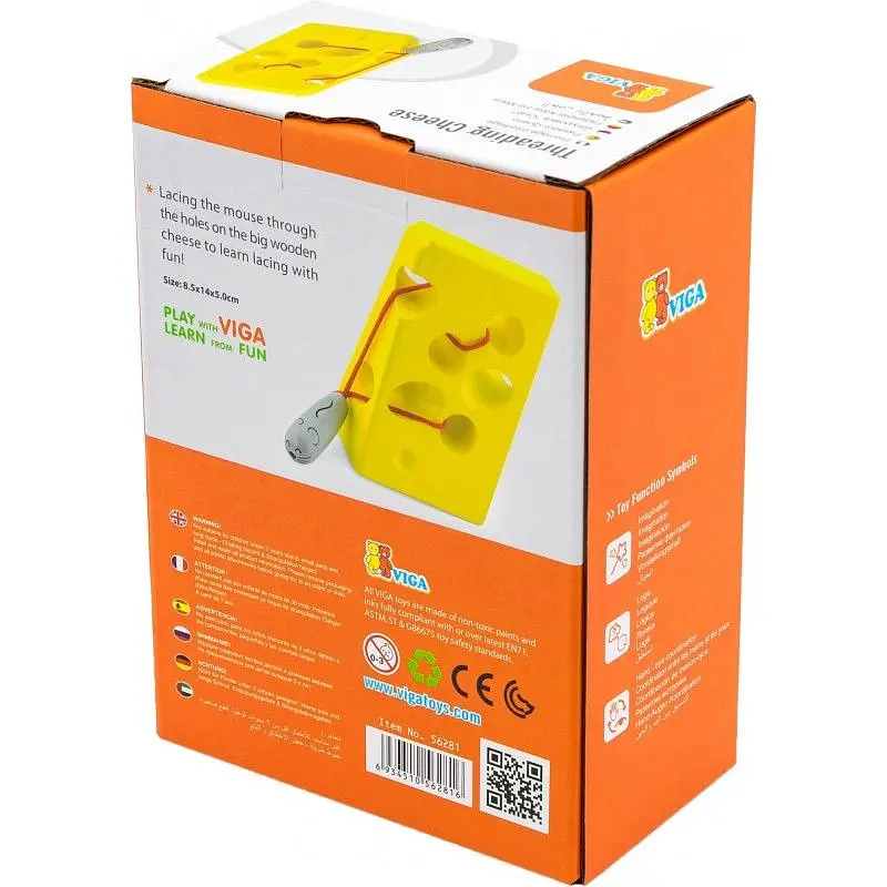 Дерев'яна шнурівка Viga Toys Сир (56281) - фото 3
