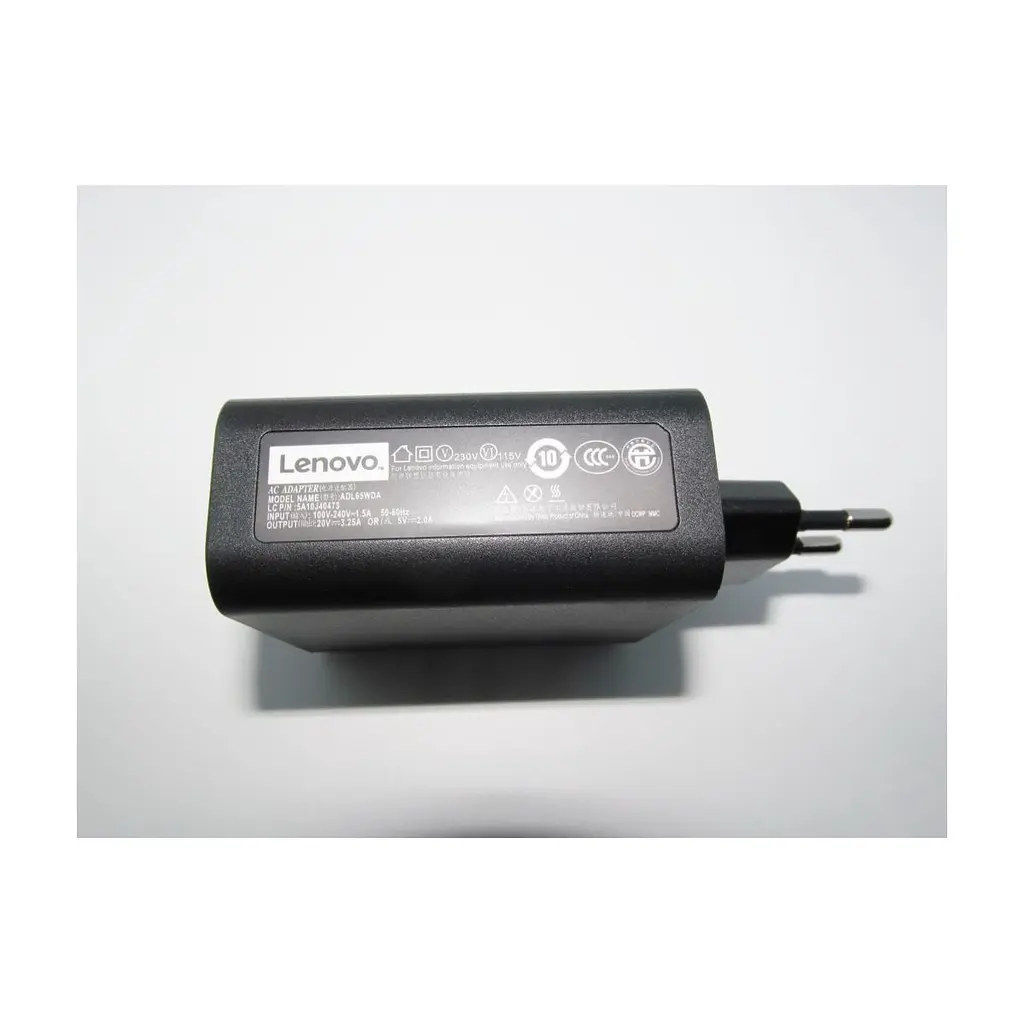 Блок живлення до ноутбуку Lenovo 65W 20V, 3.25A / 5V, 2A разъем bevel USB (косой) wall mount (ADL65WDA / A40248) - фото 3