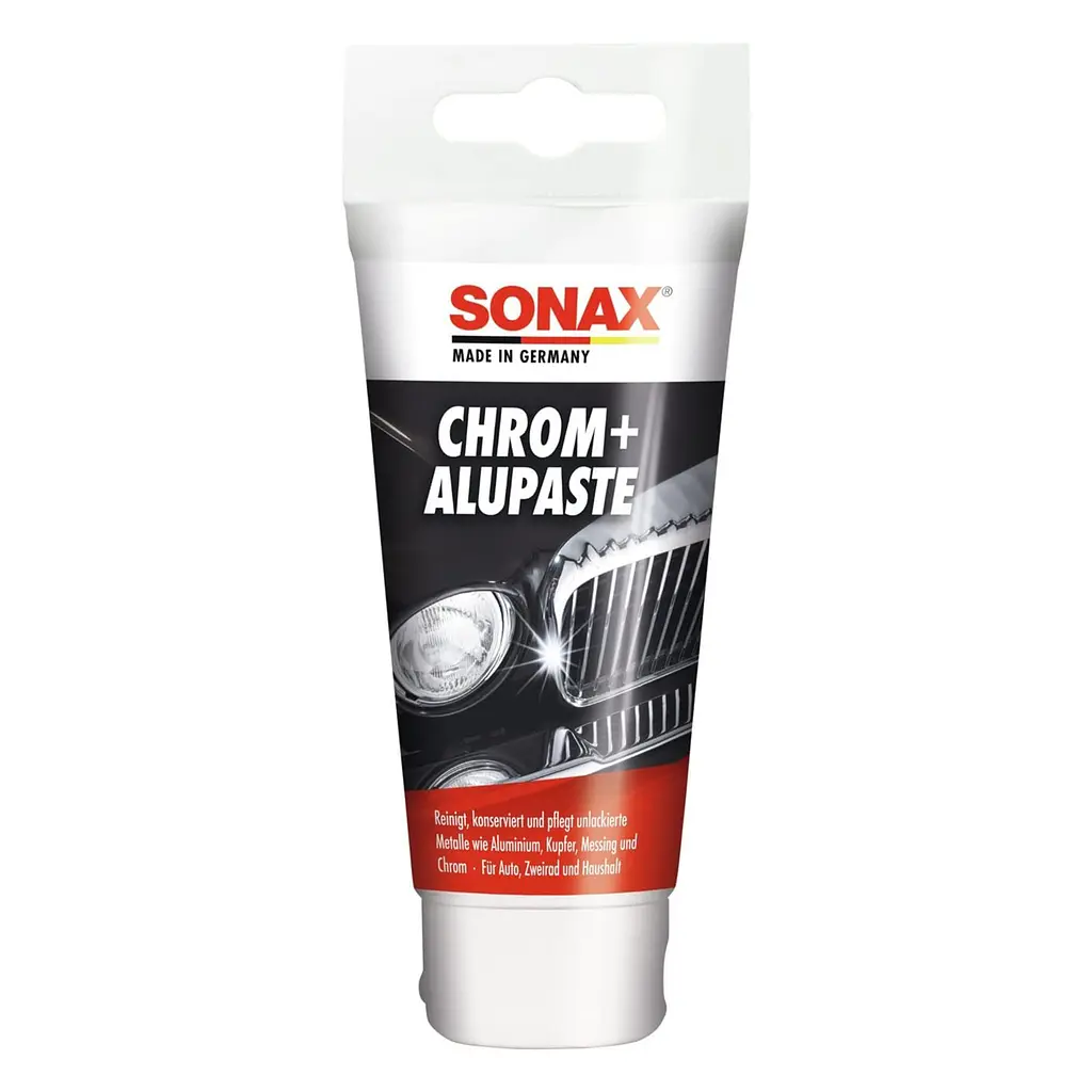 Полироль для хрома, алюминия, латуни 75 мл SONAX Chrome + Alupaste (308000)